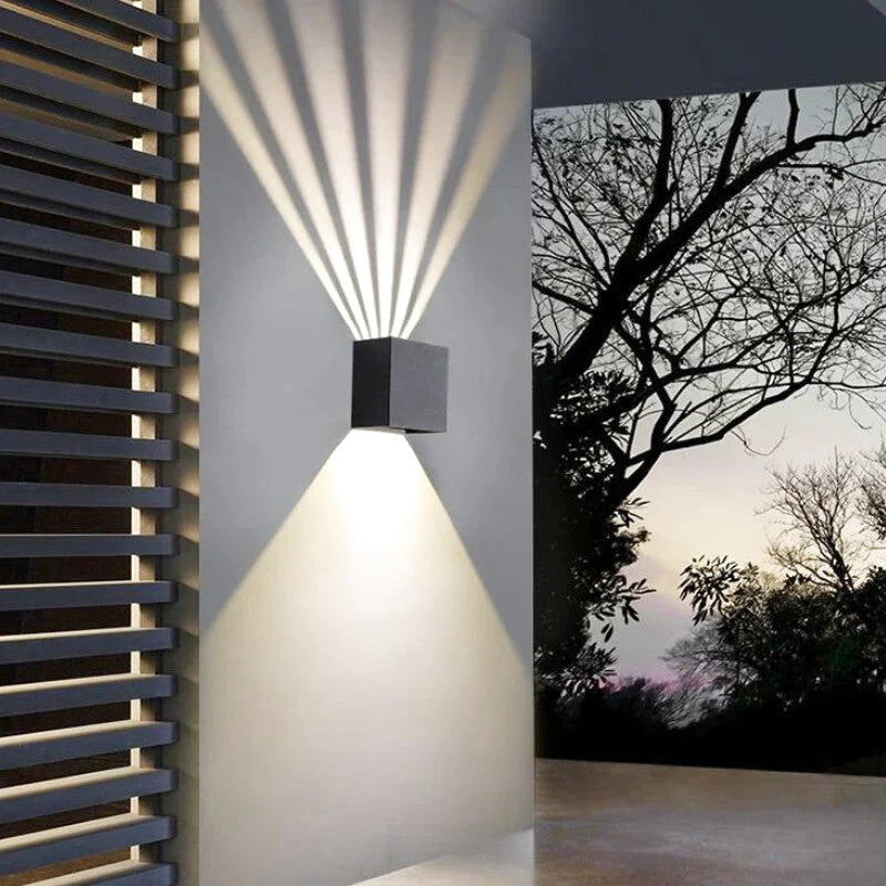 Applique Extérieur LED Cube Double Faisceau