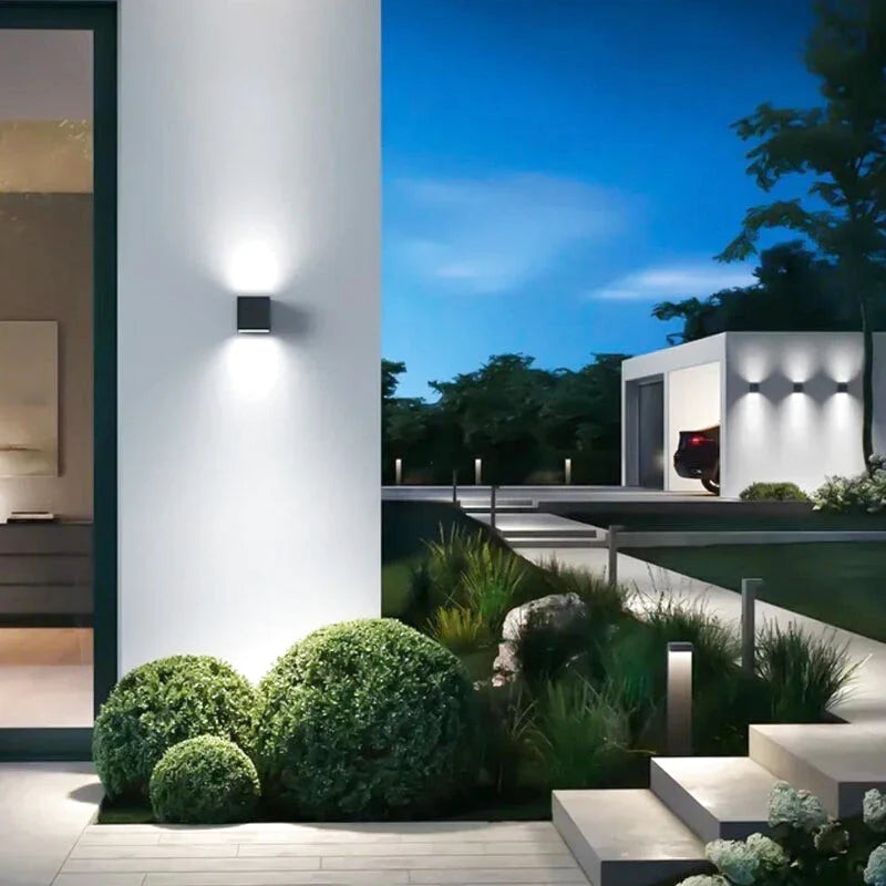 Applique Extérieur LED Cube Double Faisceau