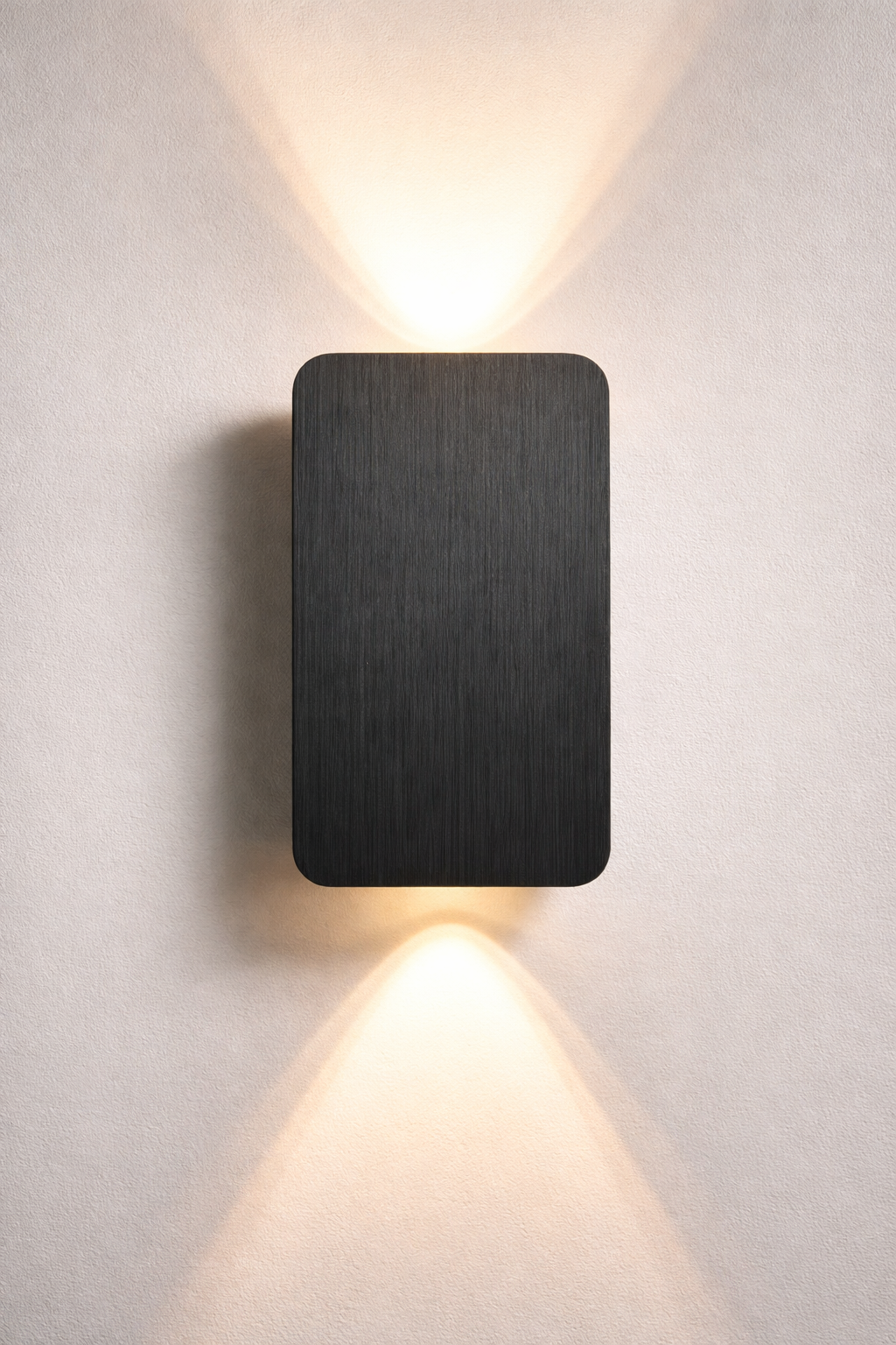 Applique Murale LED Rectangle en Métal Noir