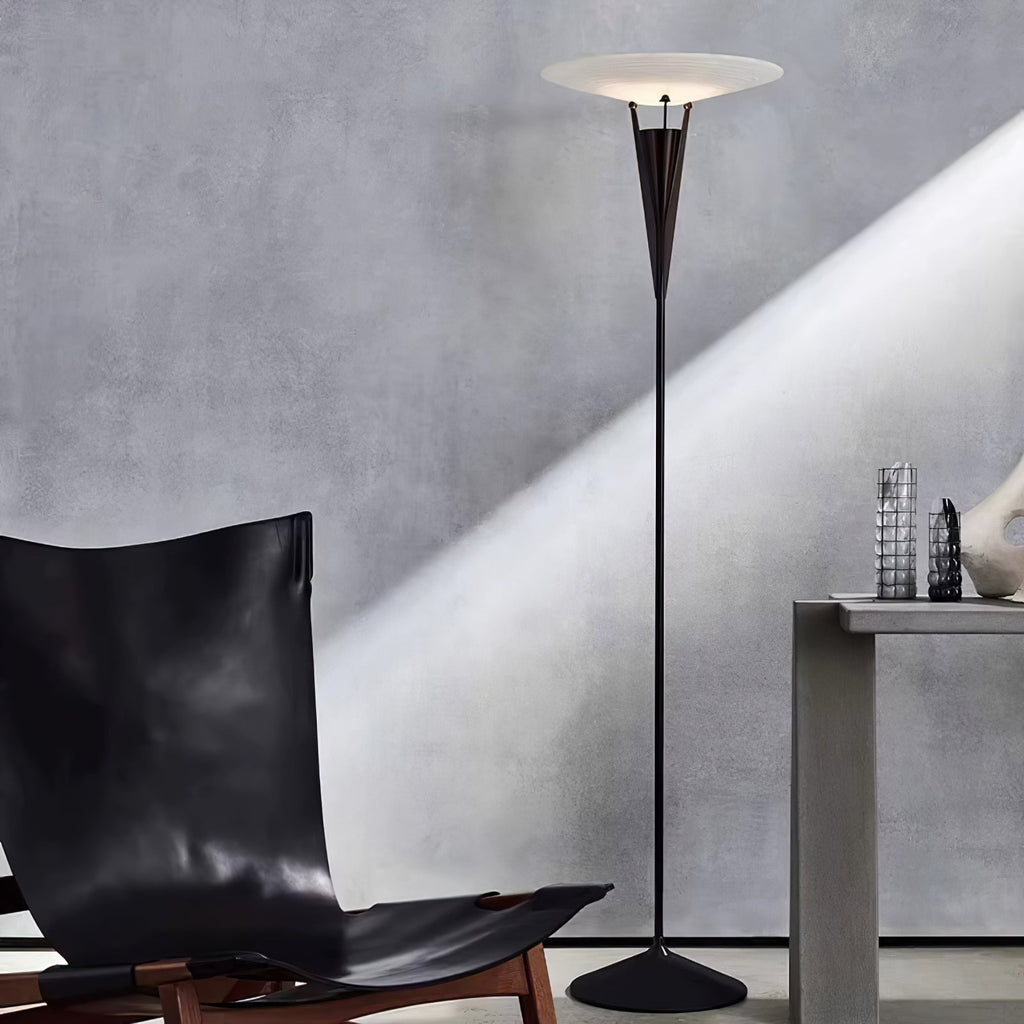 Lampadaire moderne Refil en Albâtre Cuivre
