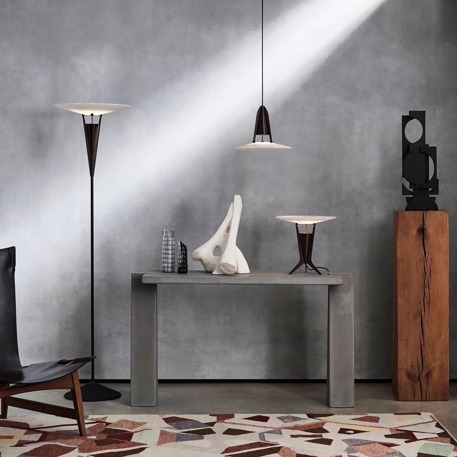 Lampe à poser moderne Refil en Albâtre Noir
