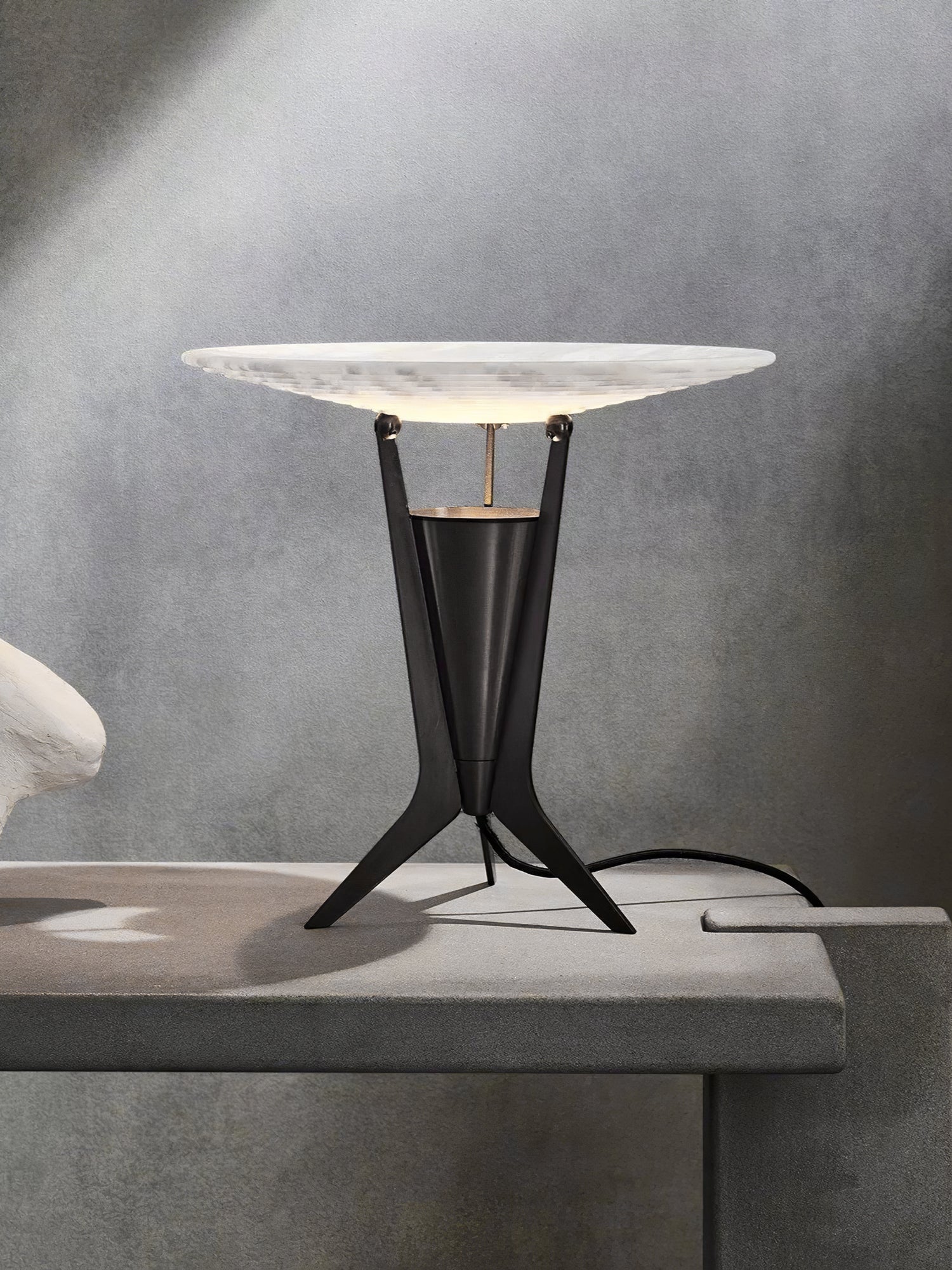 Lampe à poser moderne Refil en Albâtre Noir