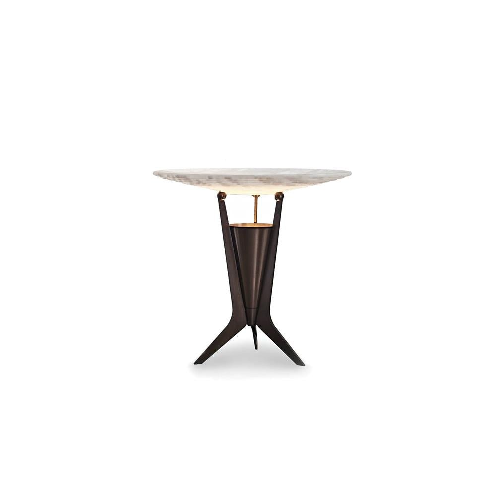 Lampe à poser moderne Refil en Albâtre Cuivre