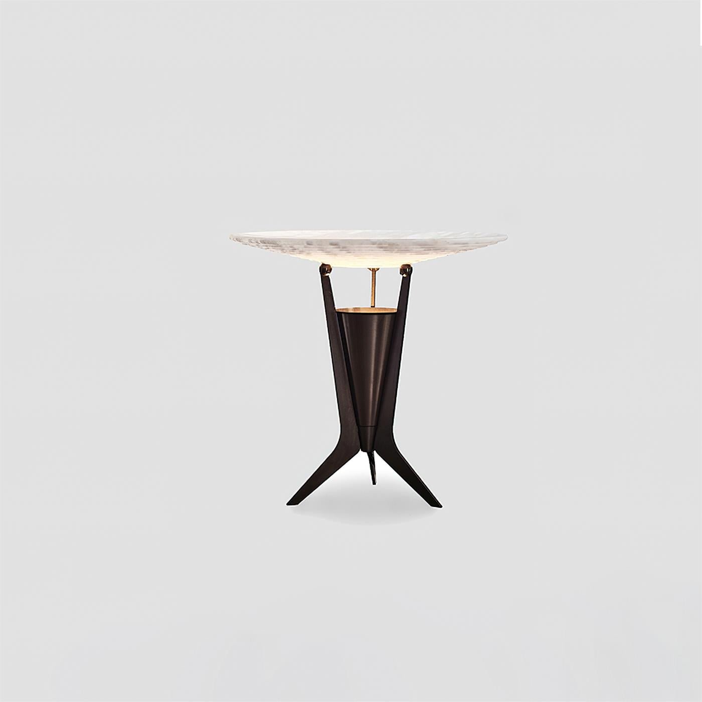 Lampe à poser moderne Refil en Albâtre Cuivre