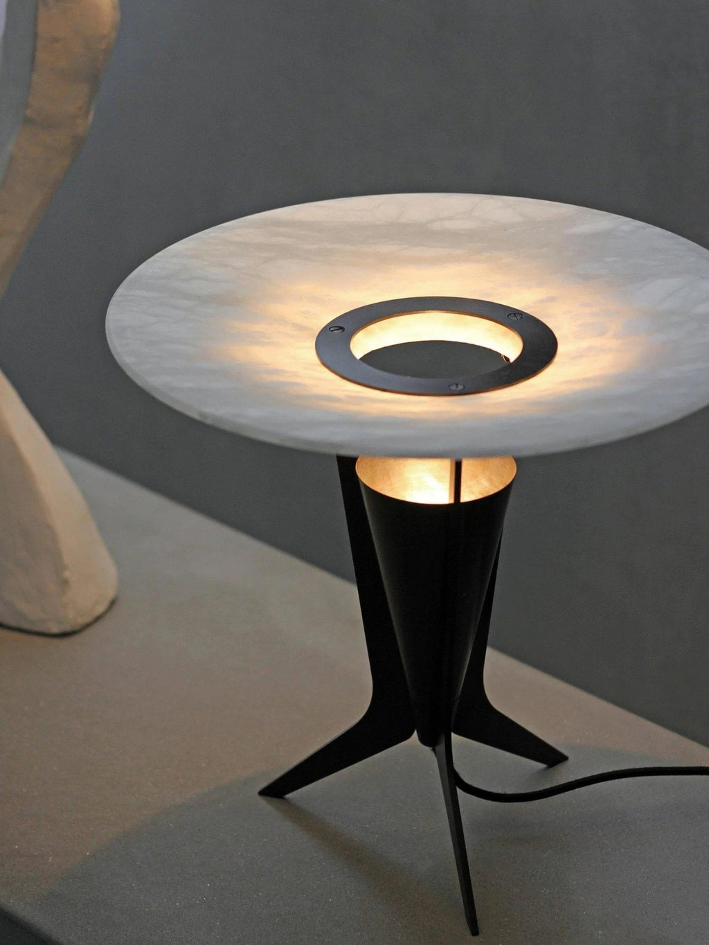 Lampe à poser moderne Refil en Albâtre Cuivre