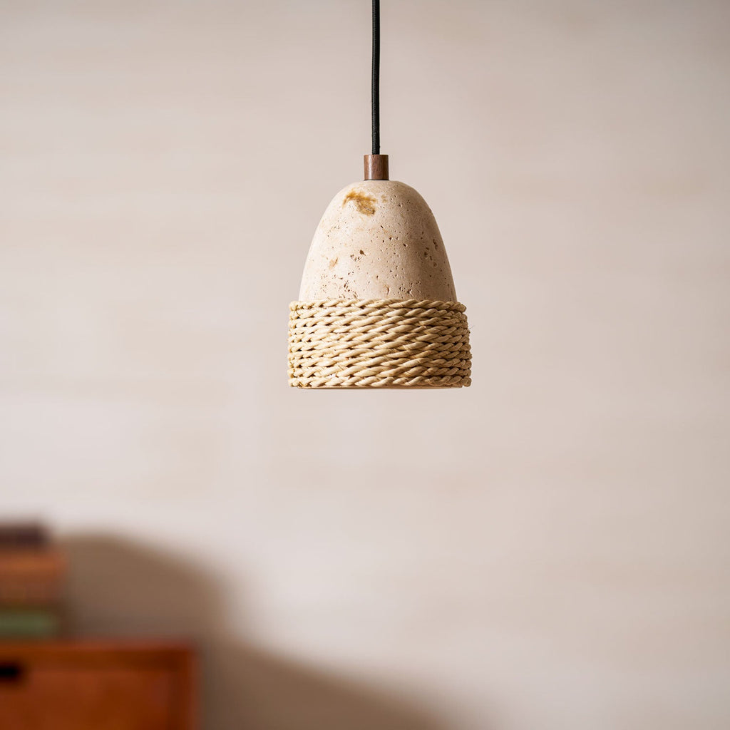 Suspension moderne Maris en Travertin jaune