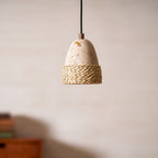 Suspension moderne Maris en Travertin jaune