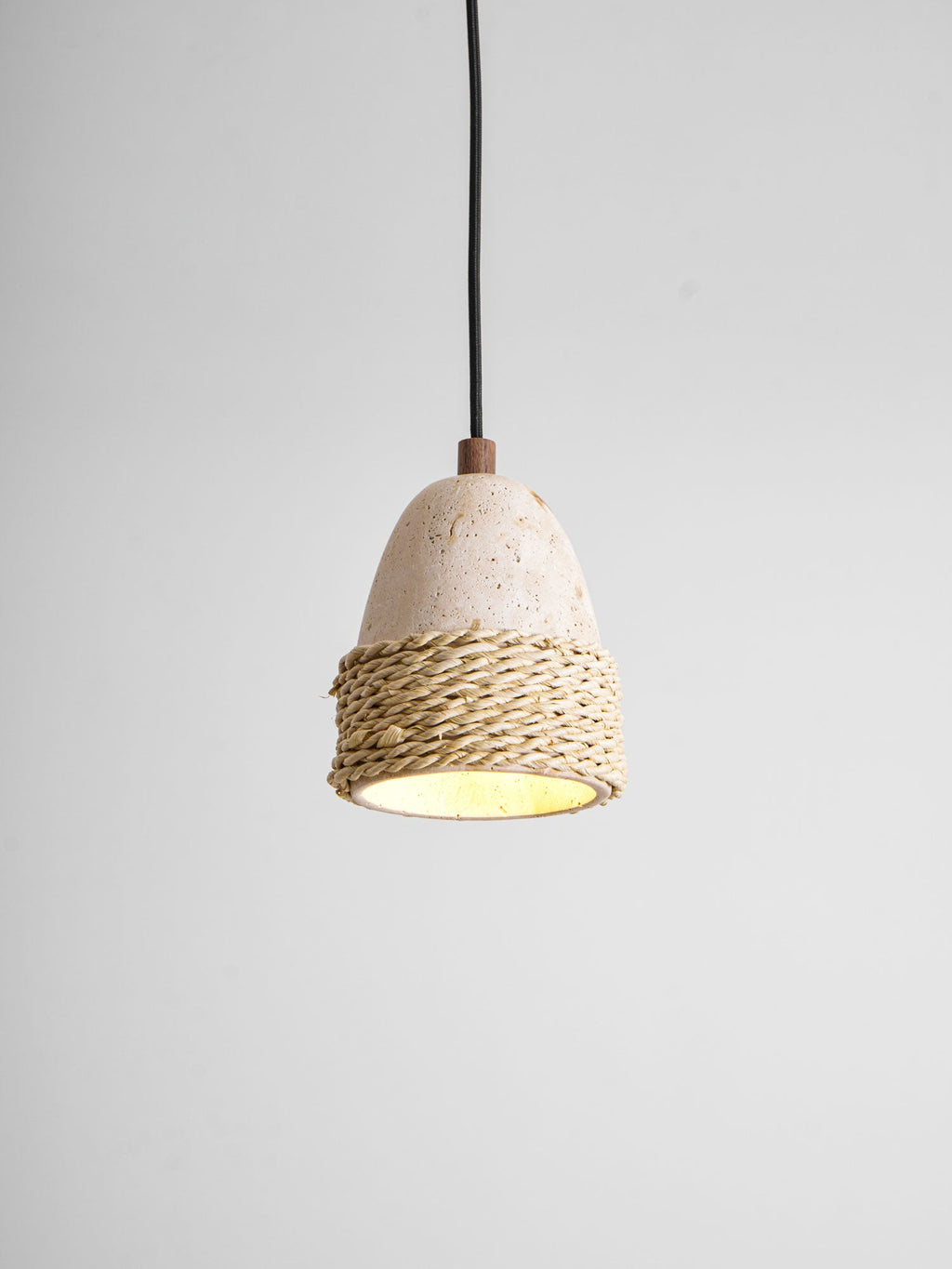 Suspension moderne Maris en Travertin jaune