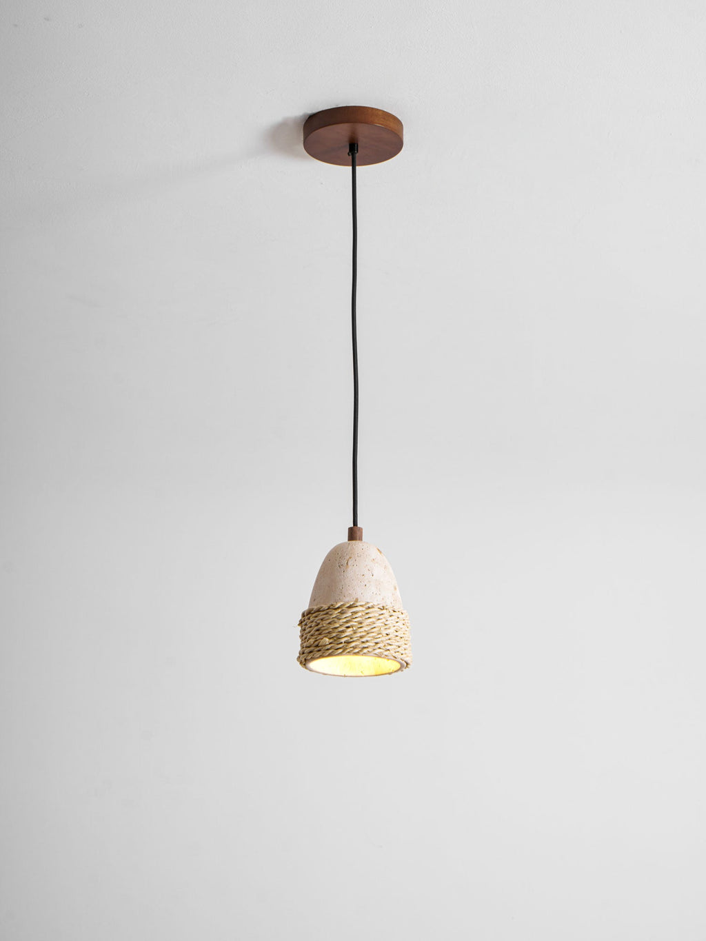 Suspension moderne Maris en Travertin jaune