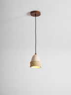 Suspension moderne Maris en Travertin jaune