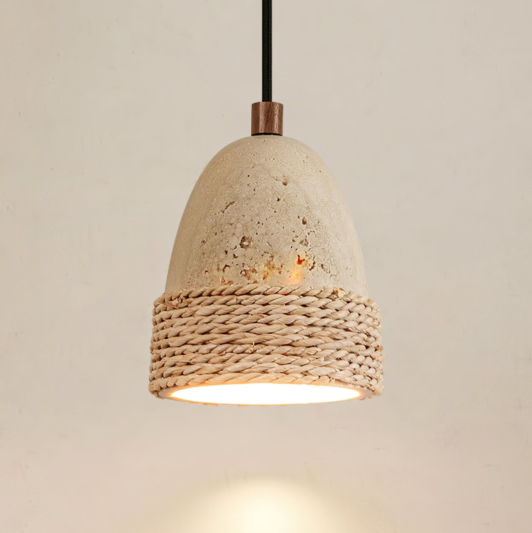 Suspension moderne Maris en Travertin jaune