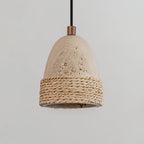 Suspension moderne Maris en Travertin jaune