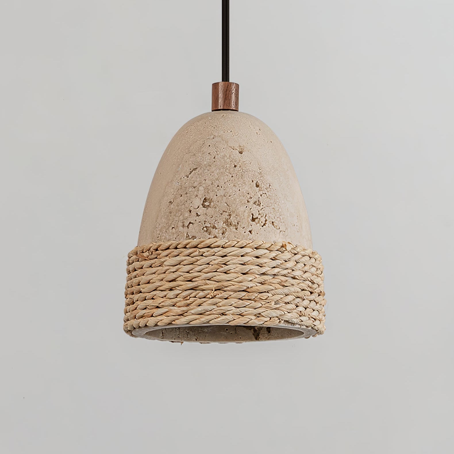 Suspension moderne Maris en Travertin jaune