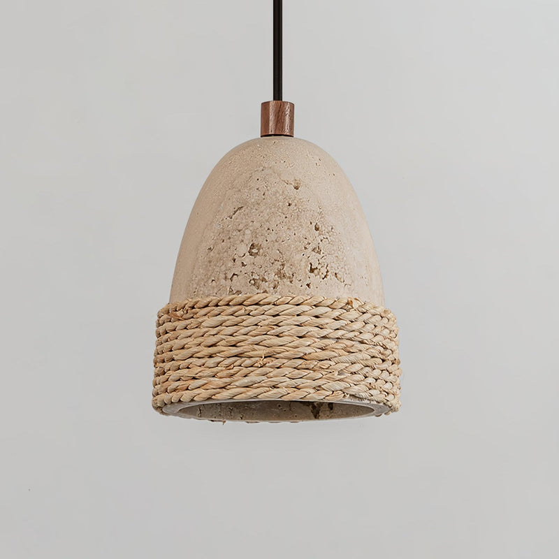 Suspension moderne Maris en Travertin jaune