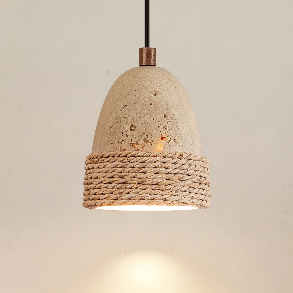 Suspension moderne Maris en Travertin jaune