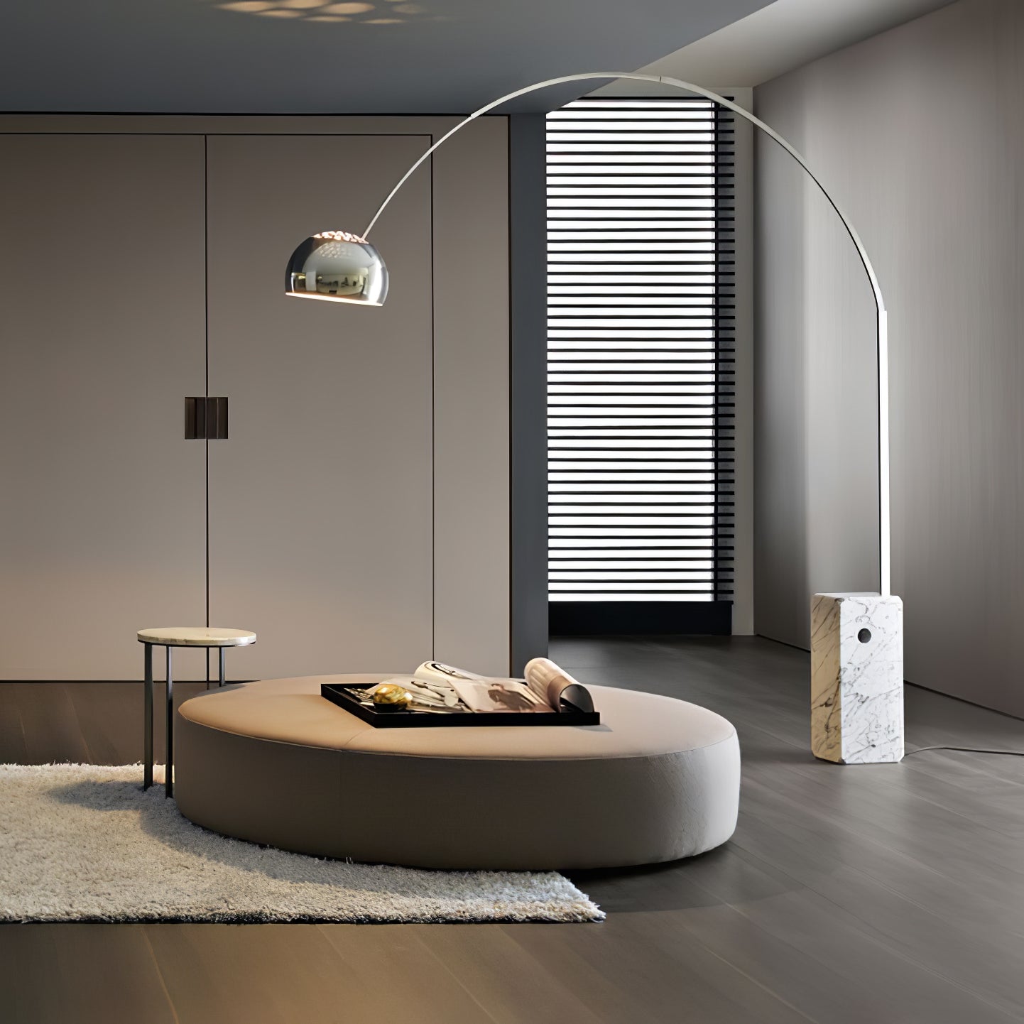 Lampadaire moderne Dav en Marbre