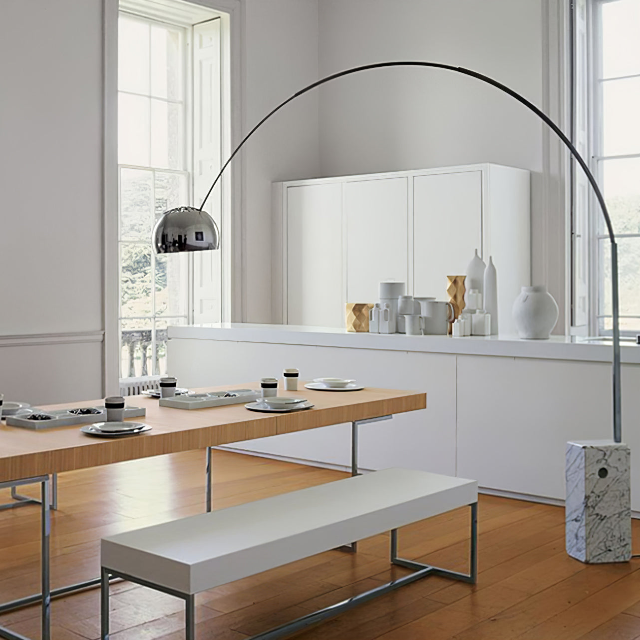 Lampadaire moderne Dav en Marbre