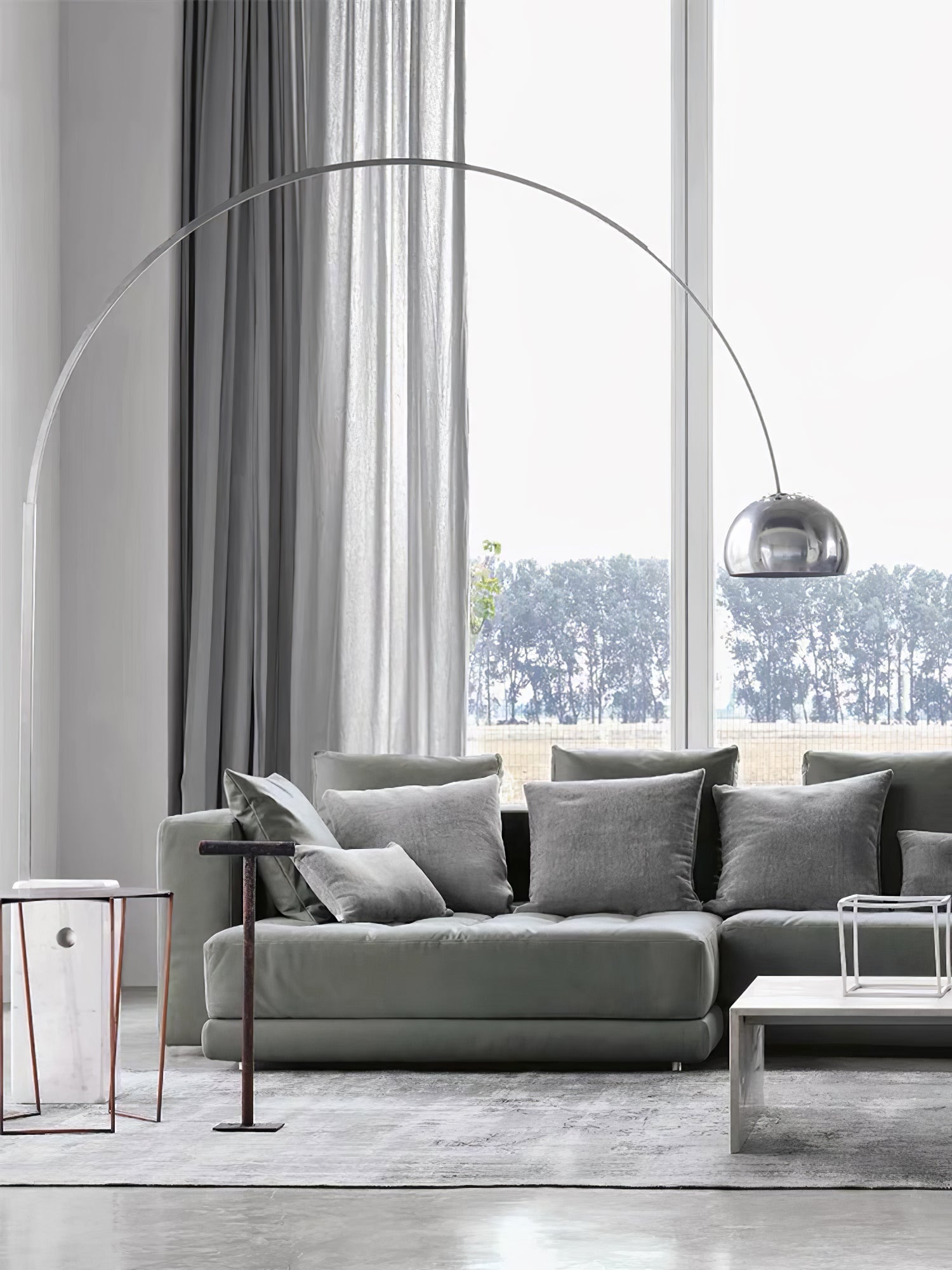 Lampadaire moderne Dav en Marbre