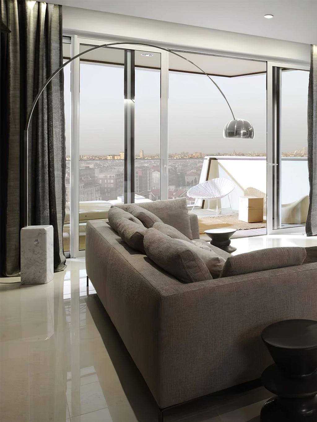 Lampadaire moderne Dav en Marbre