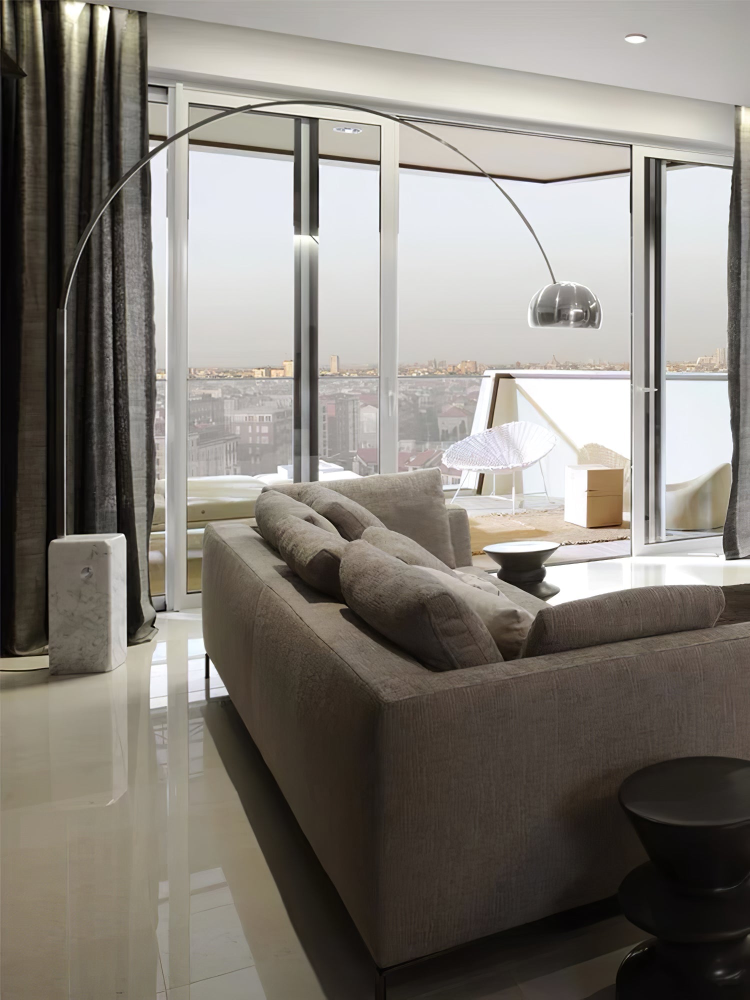Lampadaire moderne Dav en Marbre
