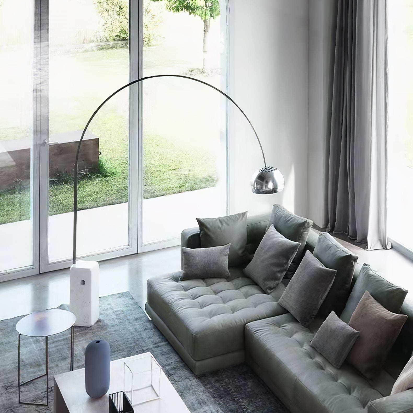 Lampadaire moderne Dav en Marbre