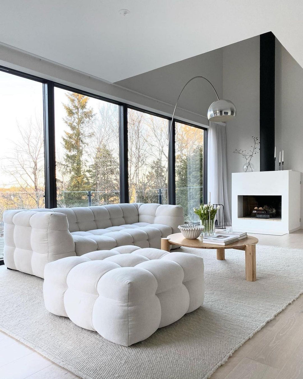 Lampadaire moderne Dav en Marbre