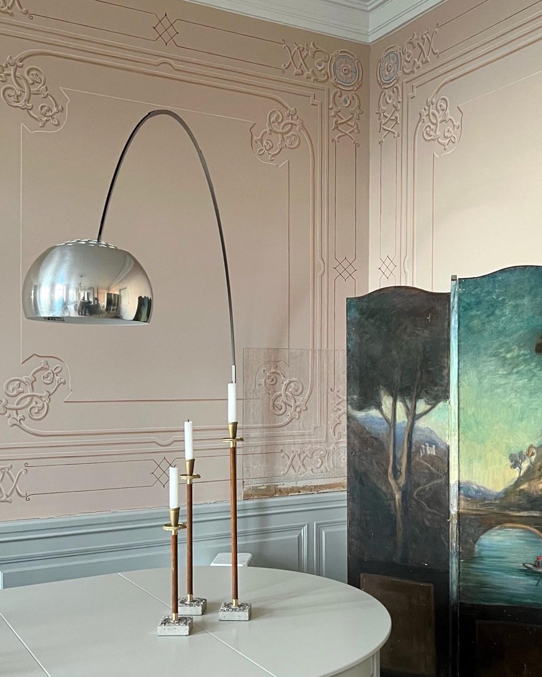Lampadaire moderne Dav en Marbre