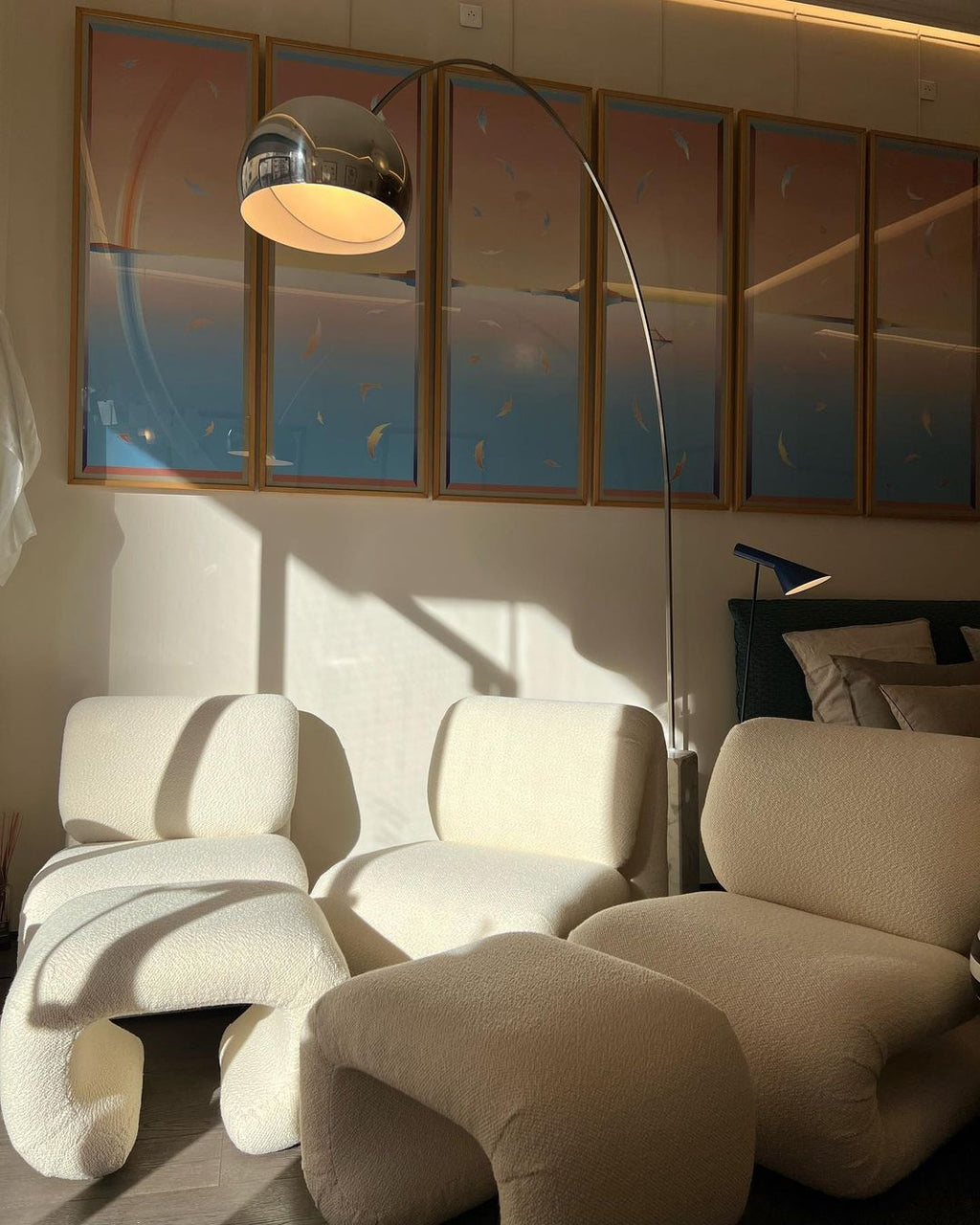Lampadaire moderne Dav en Marbre