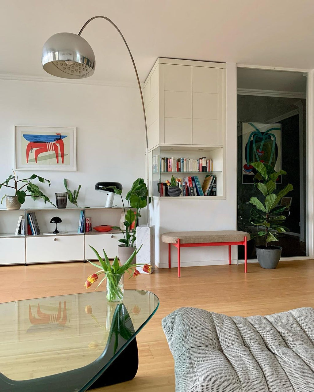 Lampadaire moderne Dav en Marbre