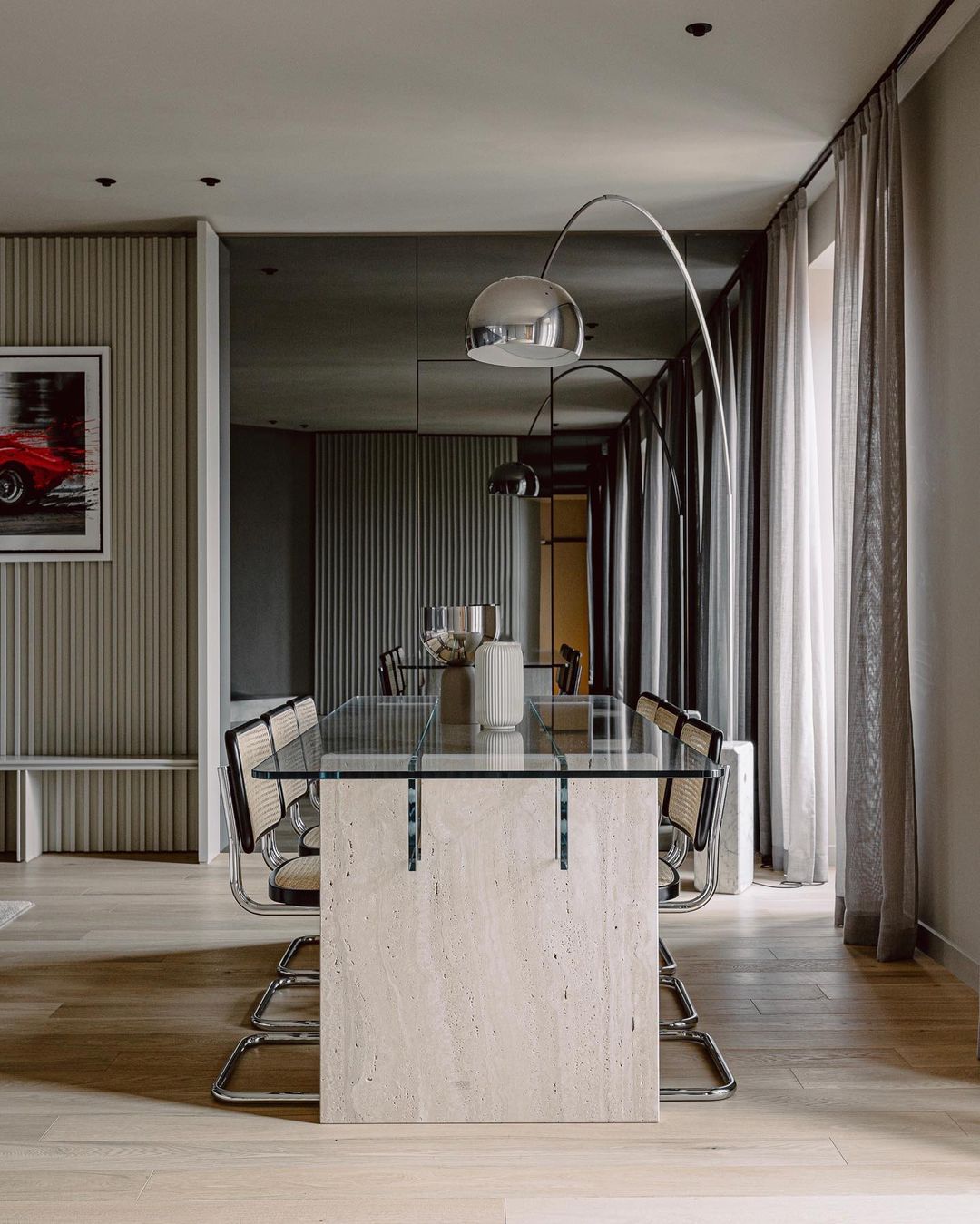 Lampadaire moderne Dav en Marbre