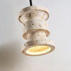 Suspension moderne Herluf en Travertin jaune