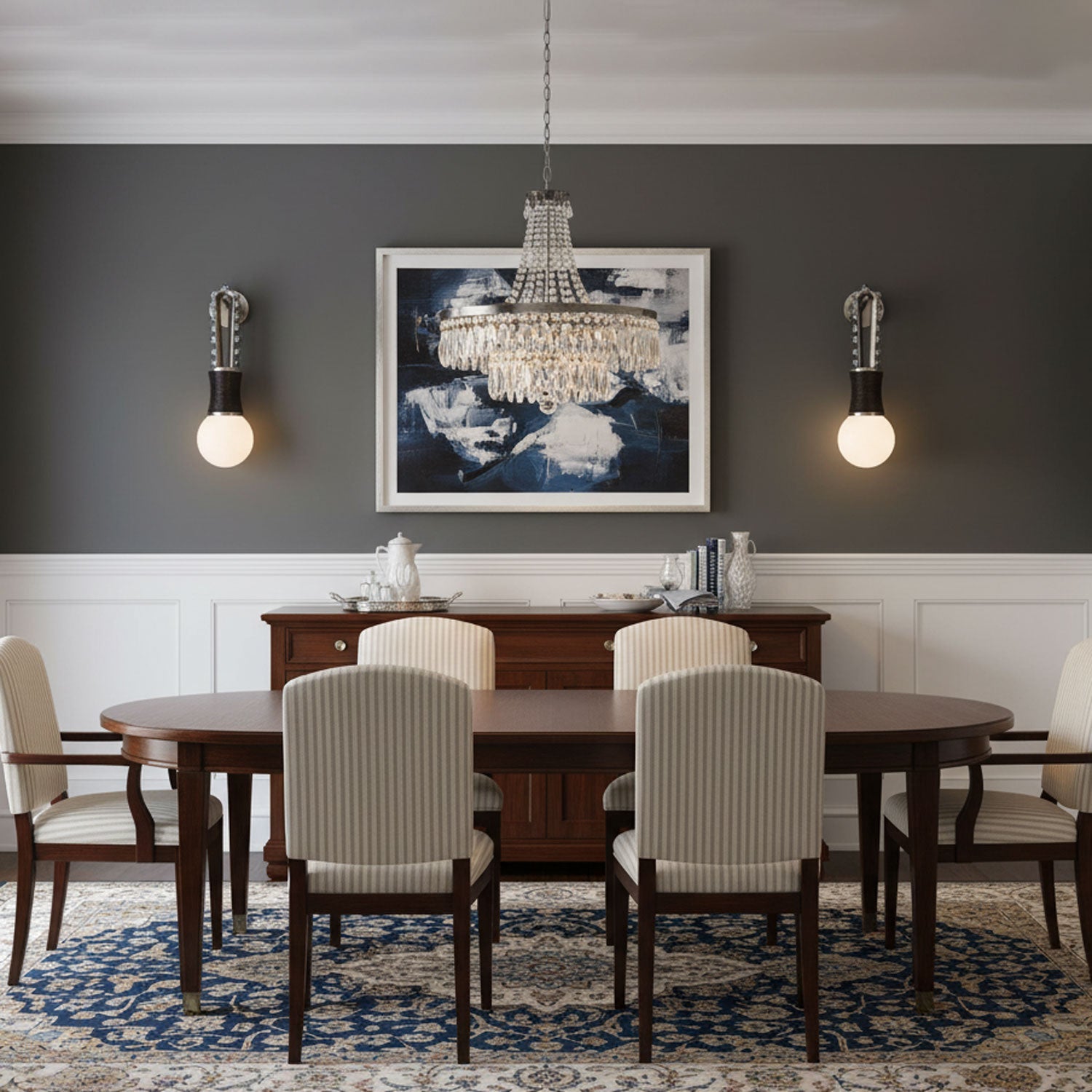 Applique murale moderne Agard en Laiton et beige