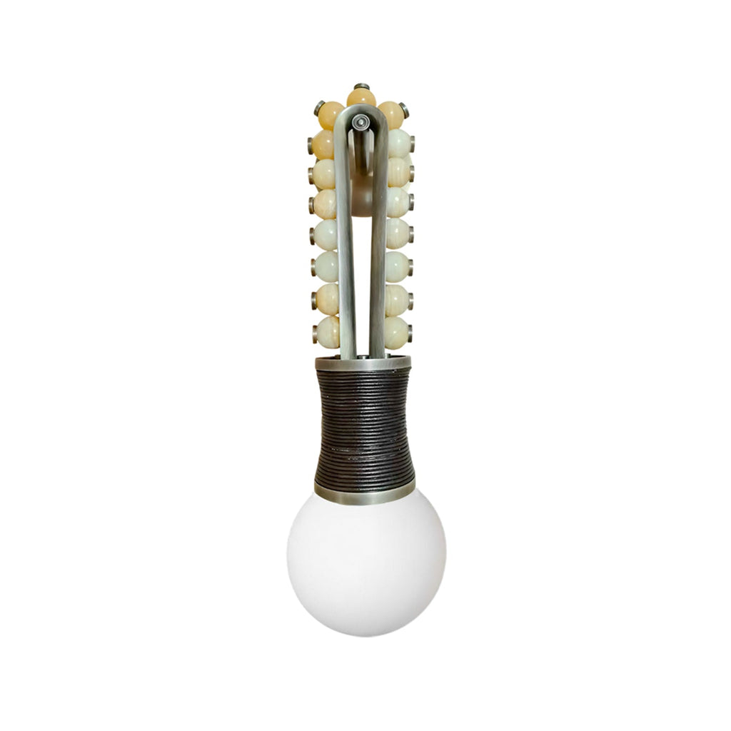 Applique murale moderne Agard en Laiton et beige