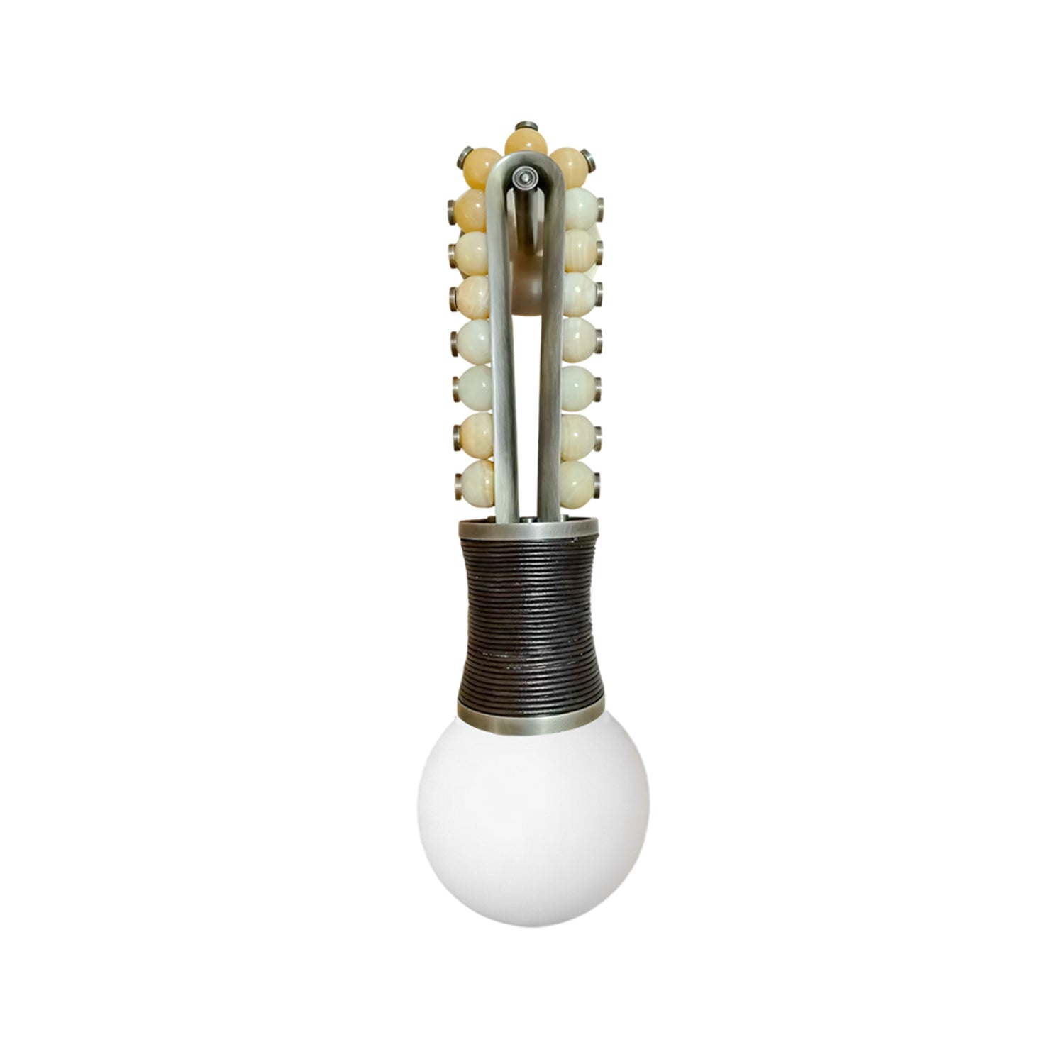 Applique murale moderne Agard en Laiton et beige