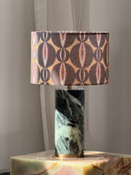 Lampe à poser moderne Hob en pierre, Marbre Rouge travertin et beige