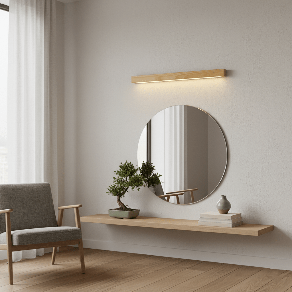 Applique murale moderne Siggi en bois Noyer