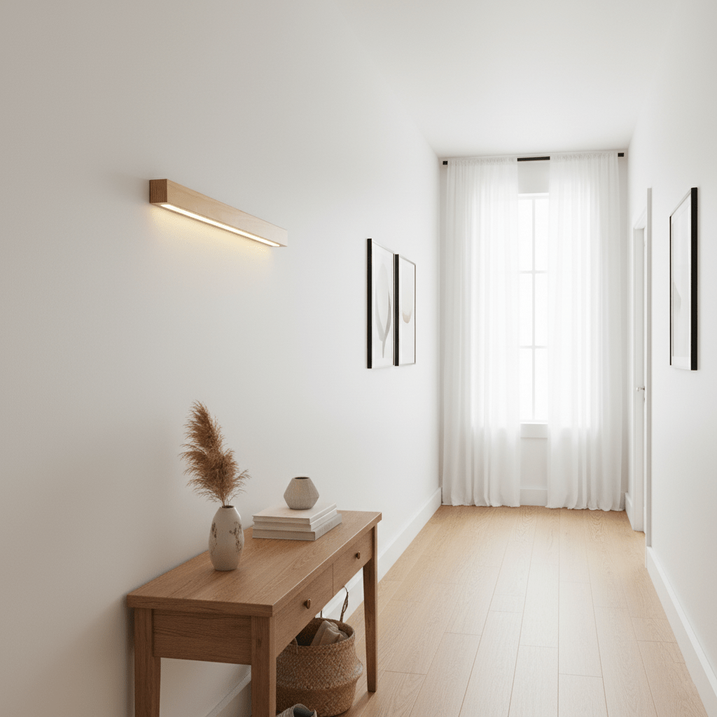 Applique murale moderne Siggi en bois Noyer