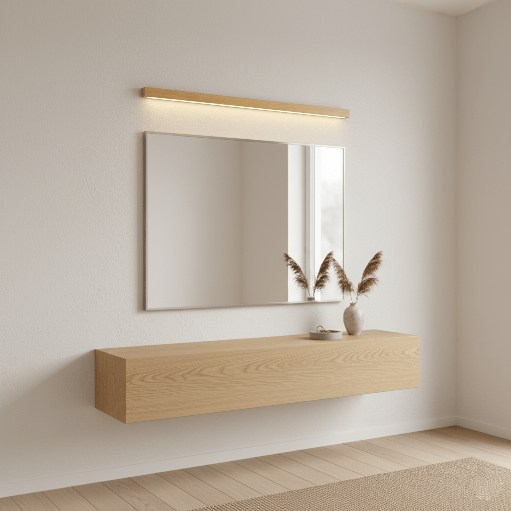 Applique murale moderne Siggi en bois Noyer