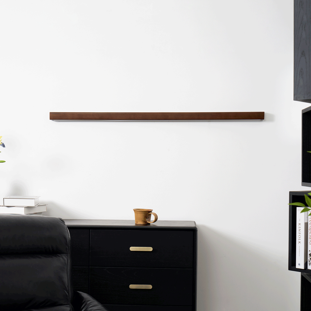 Applique murale moderne Siggi en bois Noyer