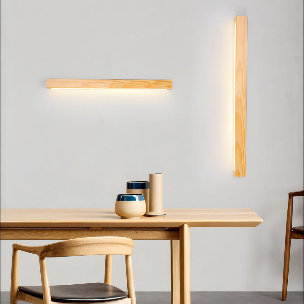 Applique murale moderne Siggi en bois Noyer