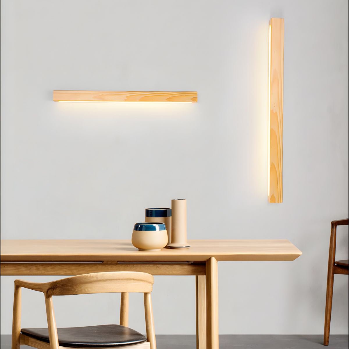 Applique murale moderne Siggi en bois Noyer