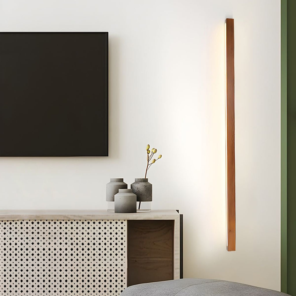 Applique murale moderne Siggi en bois Noyer
