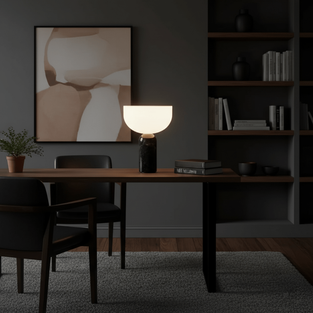 Lampe à poser moderne Lewin en Marbre Noir