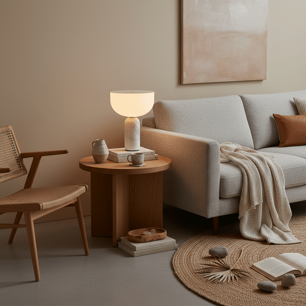 Lampe à poser moderne Lewin en Marbre Blanc