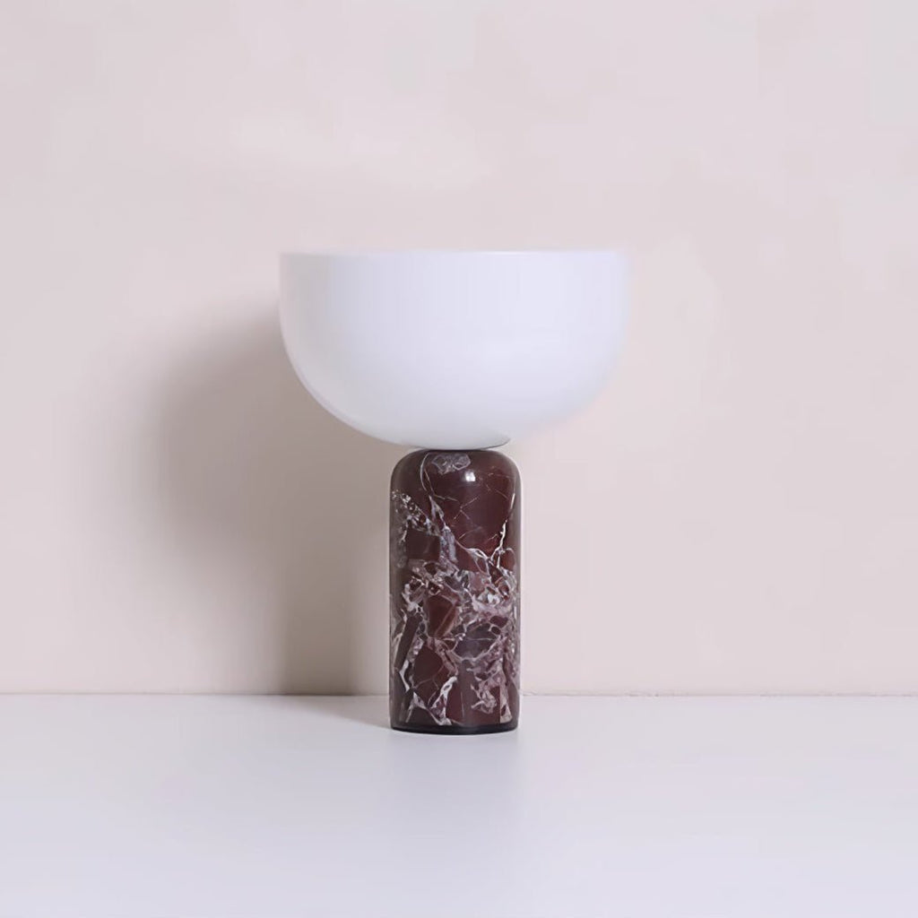 Lampe à poser moderne Lewin en Marbre Foncé rouge