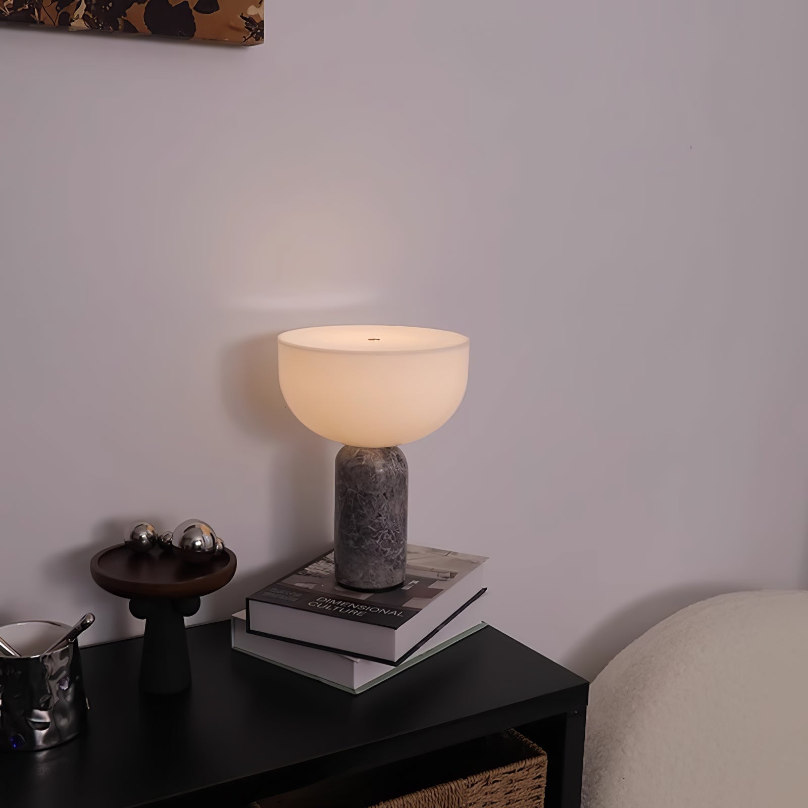 Lampe à poser moderne Lewin en Marbre Gris