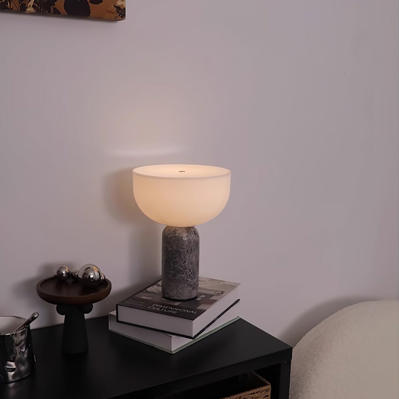 Lampe à poser moderne Lewin en Marbre Noir