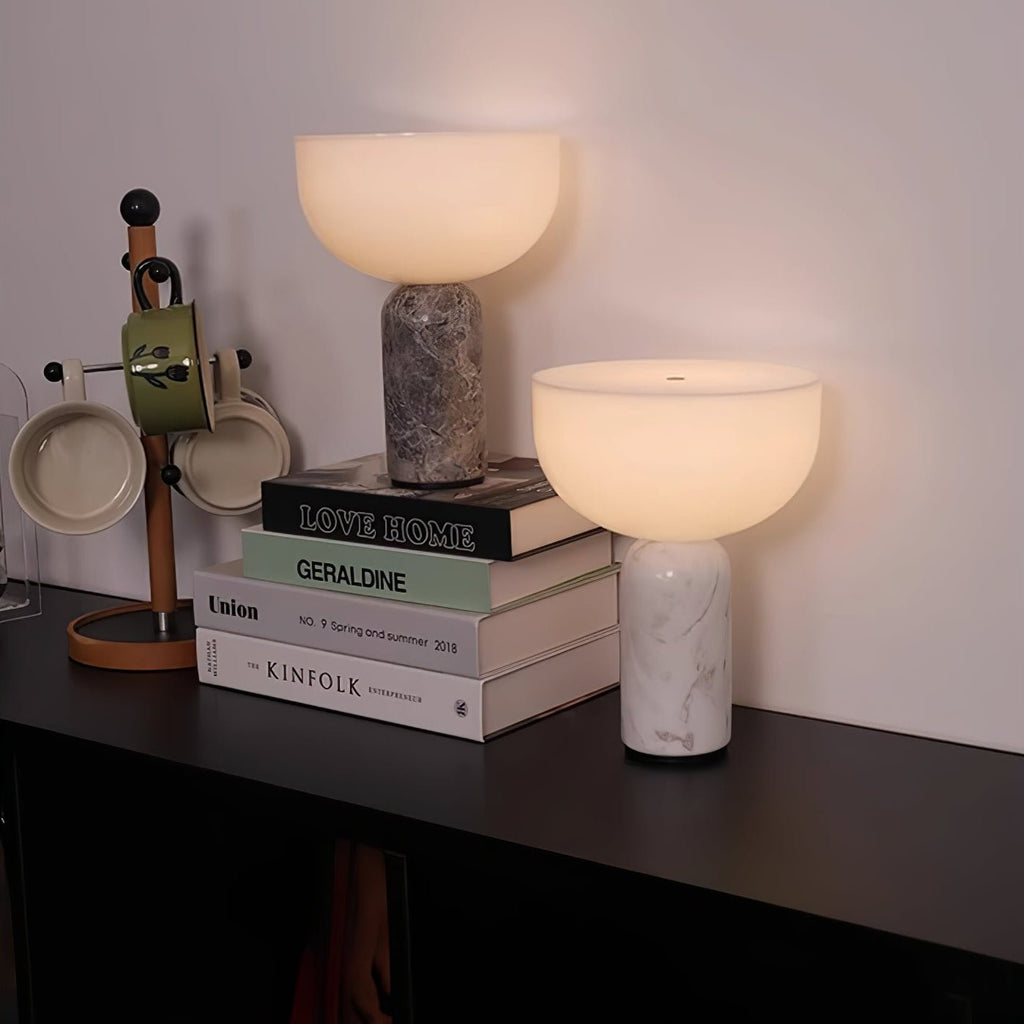 Lampe à poser moderne Lewin en Marbre Gris
