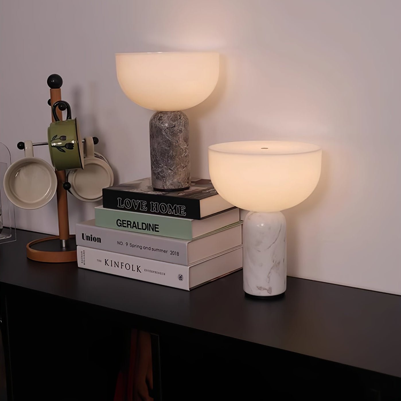 Lampe à poser moderne Lewin en Marbre Gris