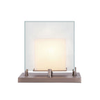 Lampe à poser moderne Creed en Albâtre Bronze et transparent et blanc